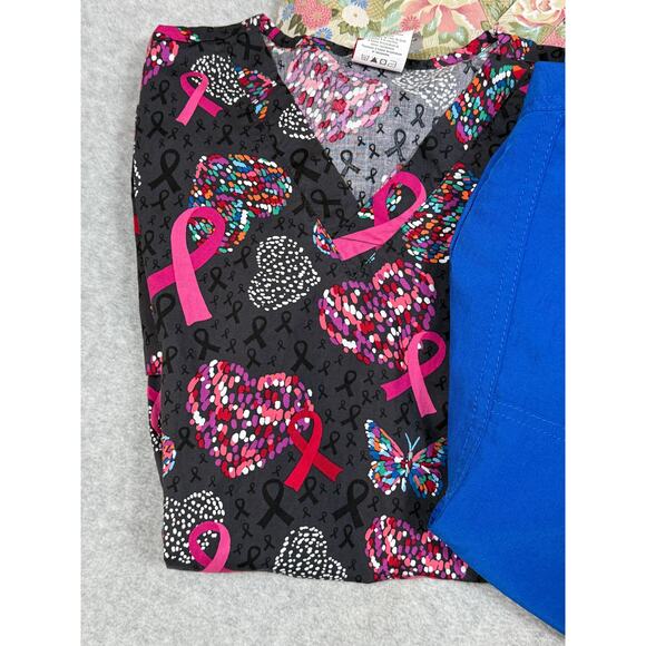 Lot Of 6 Womens Size S Scrub Tops Printed - Picture 6 of 7